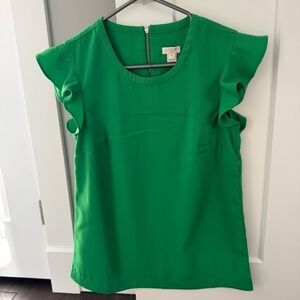J. Crew Flutter Sleeve Top